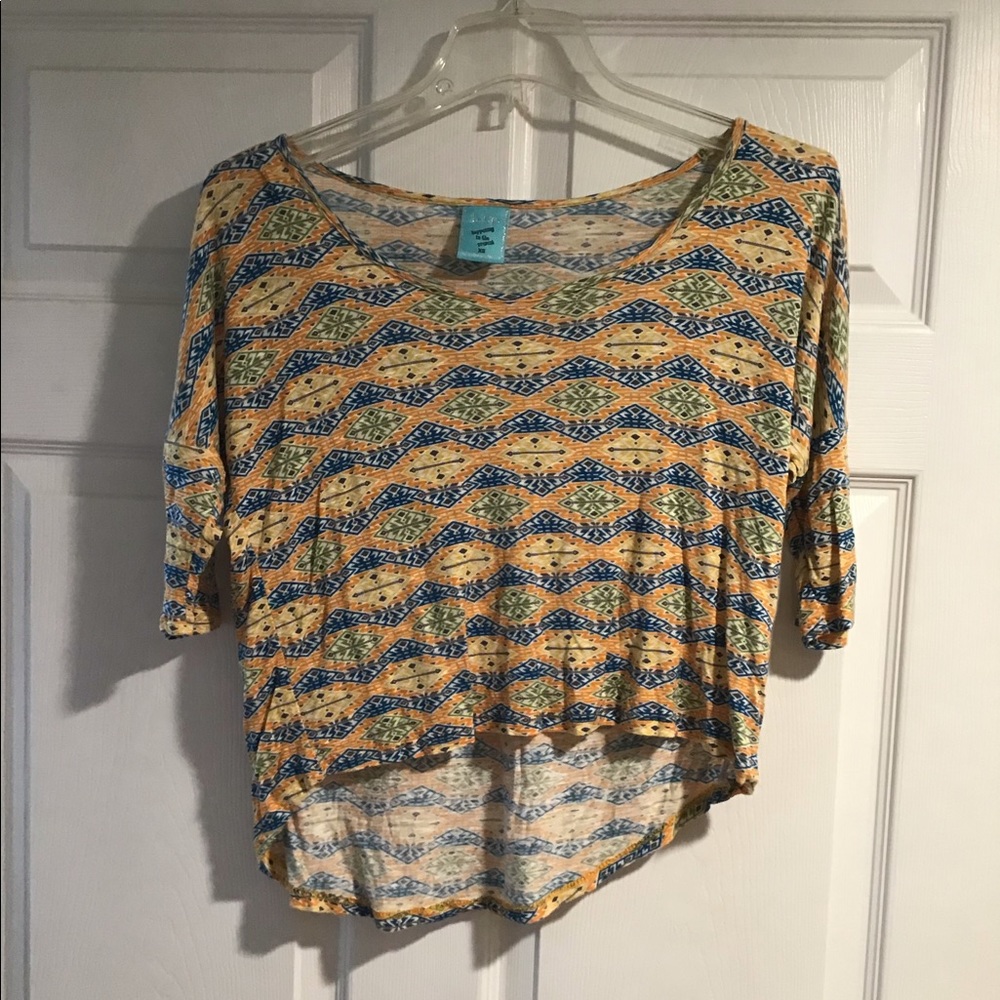 Multi color cropped top